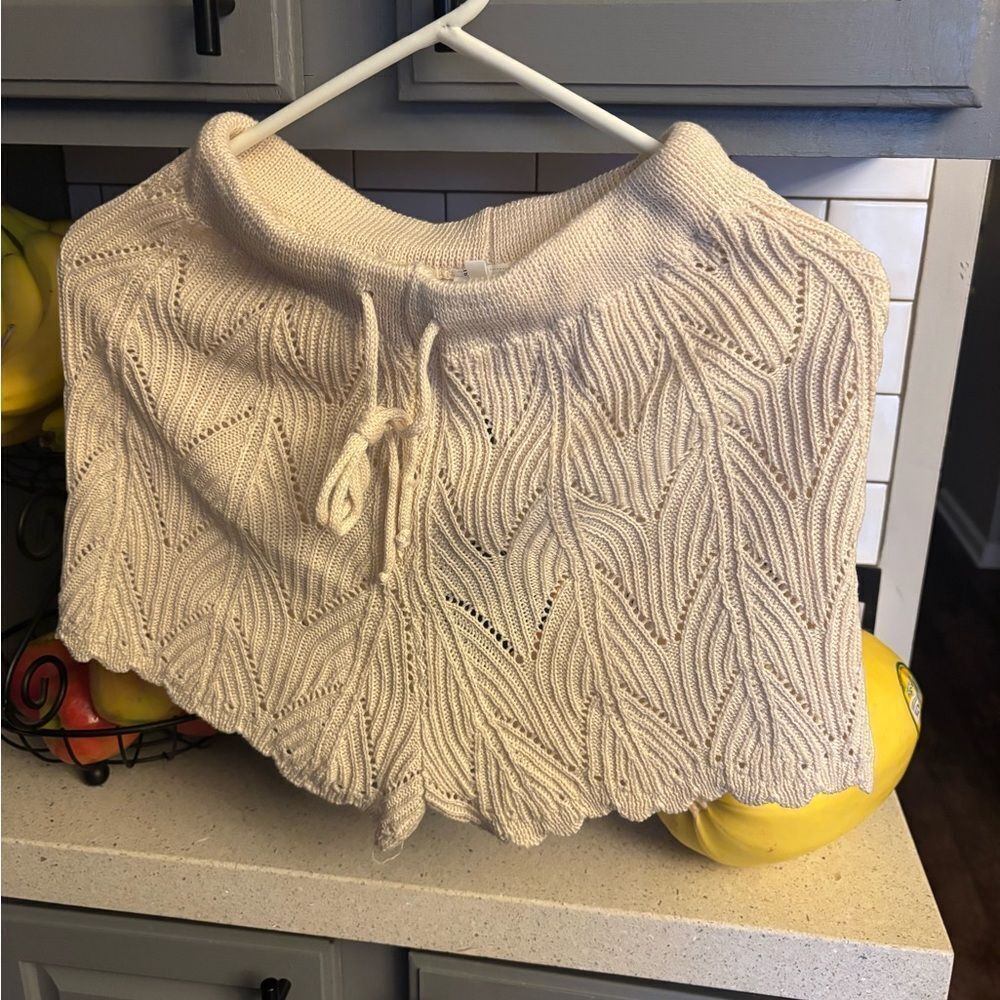 Cream Knit Women's Beach Shorts NWT